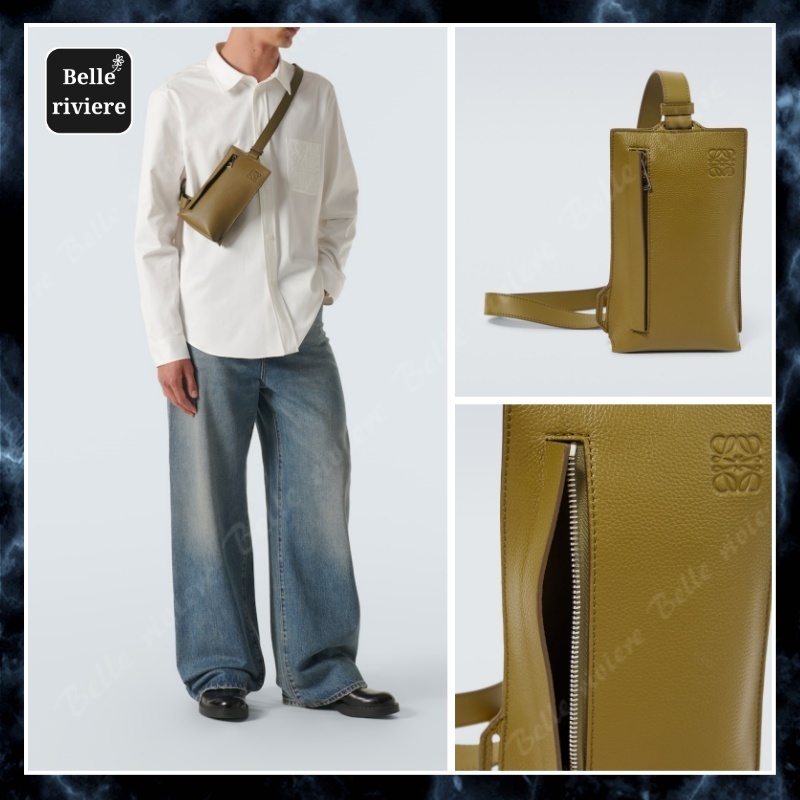 24PF new/LOEWE 縦型Tポケットクロスボディバッグ Bag Green