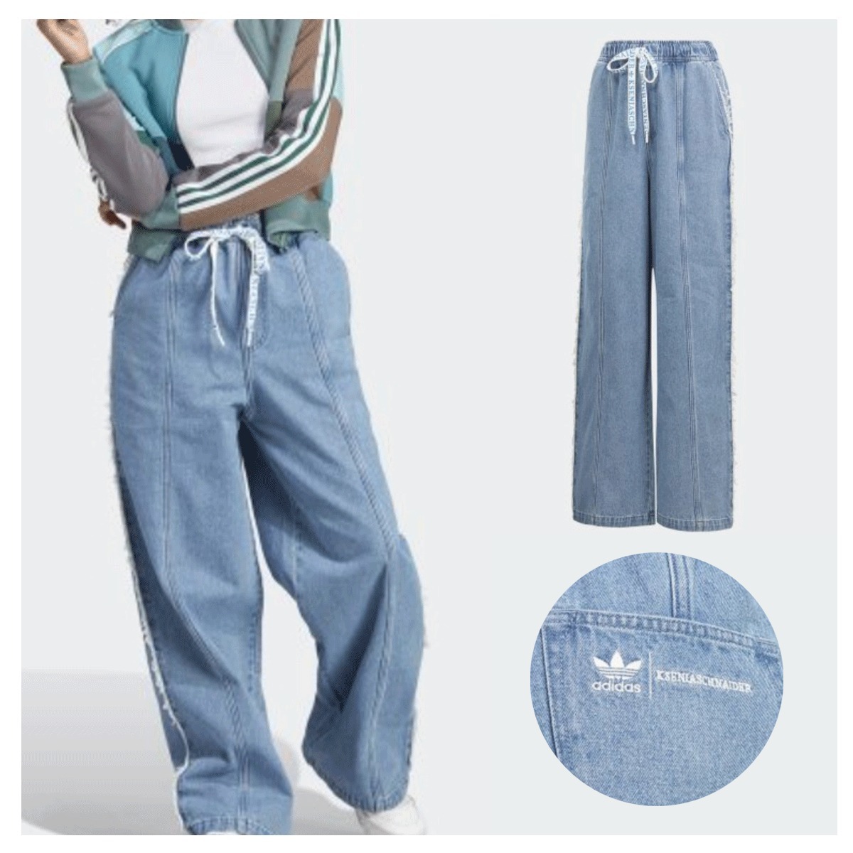 デニム・ジーパン ADIDAS DENIM FRAYED JEAN 4FK1356