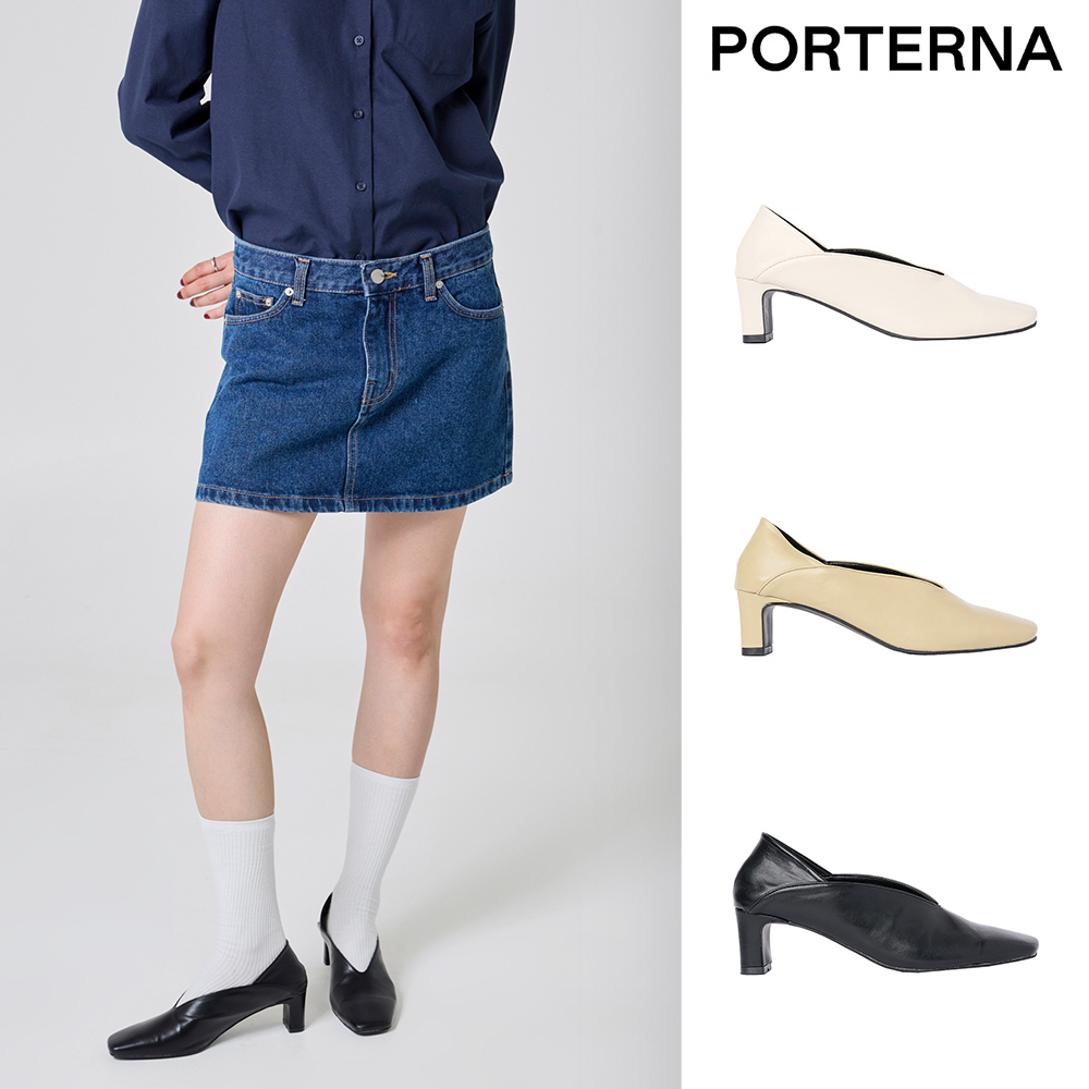 【PORTERNA】Pedi square pumps