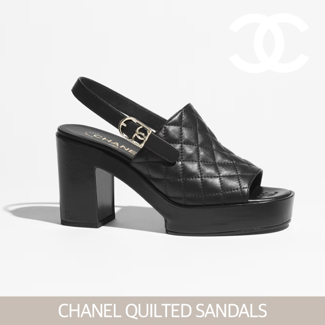 CHANEL】 シャネル キルティング ミュール サンダル - サンダル・ミュール
