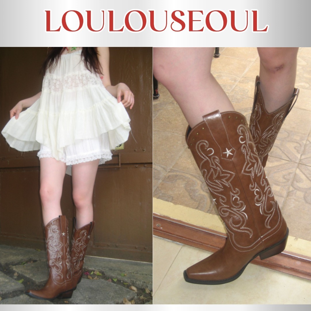 [Loulouseoul] ★Hot! Chocolate Western Boots