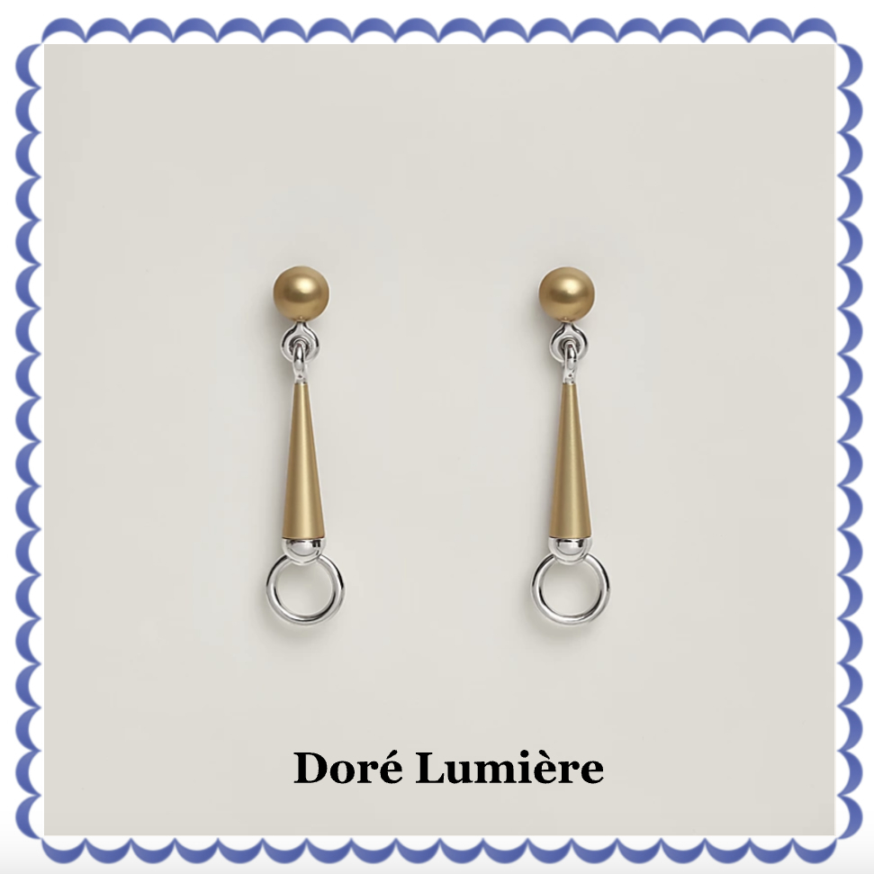 HERMES ピアス Epure Equestre Aluminium earrings, small model