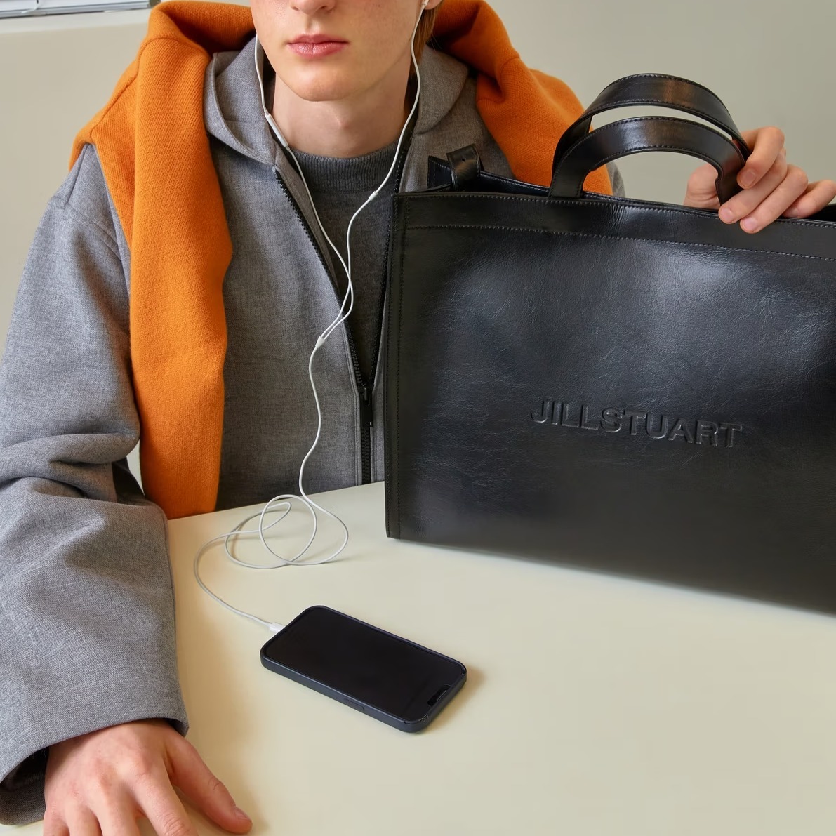 ショルダーバッグ JILLSTUART PAPER BAG SOFT PAPER LEATHER TOTE BAG 4BUK524