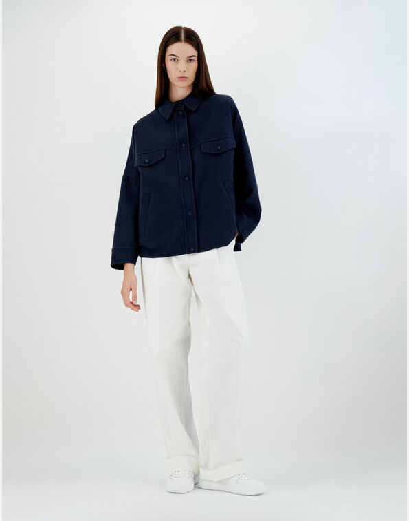 《送料無料》 HERNO DOUBLE-LAYERED WOOL JACKET