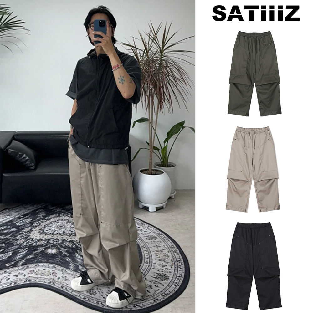 【SATIIIZ】Riedin Double Pintuck Balloon Pants