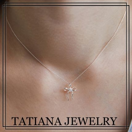 【TATIANA】Sofia Rose Ribbon Necklace NZ2422〜ネックレス TATIANA】(Silver925) Sofia Rose Ribbon Necklace 韓国発