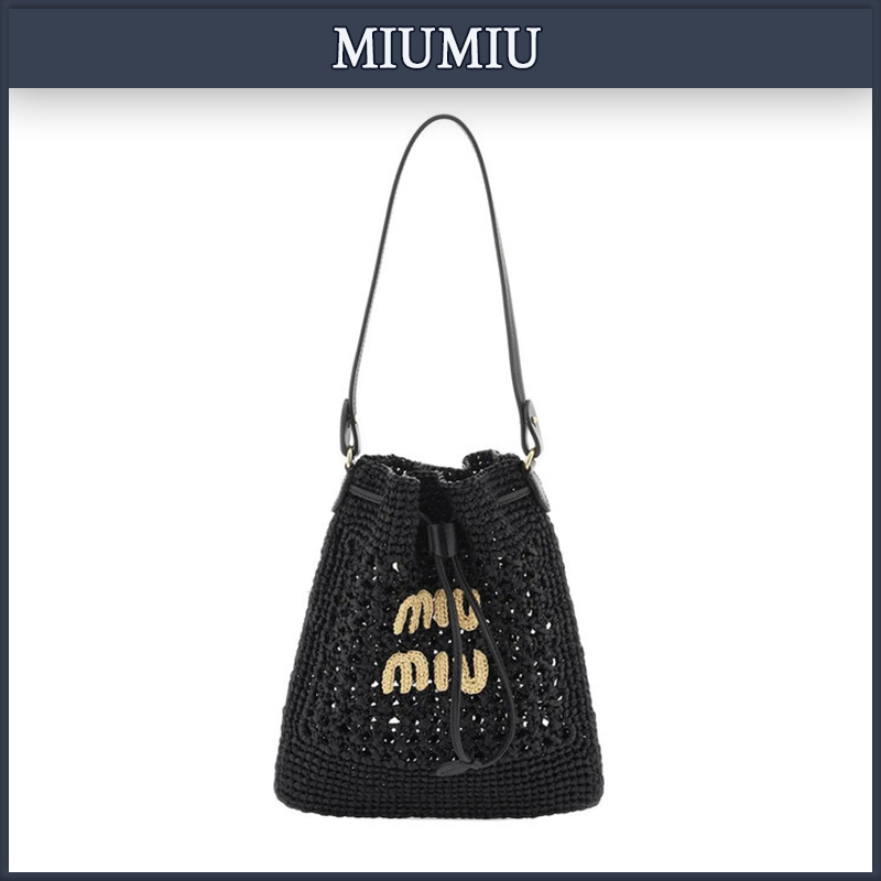 【MIU MIU】★送料・関税込★ウーブンミニトートバッグ