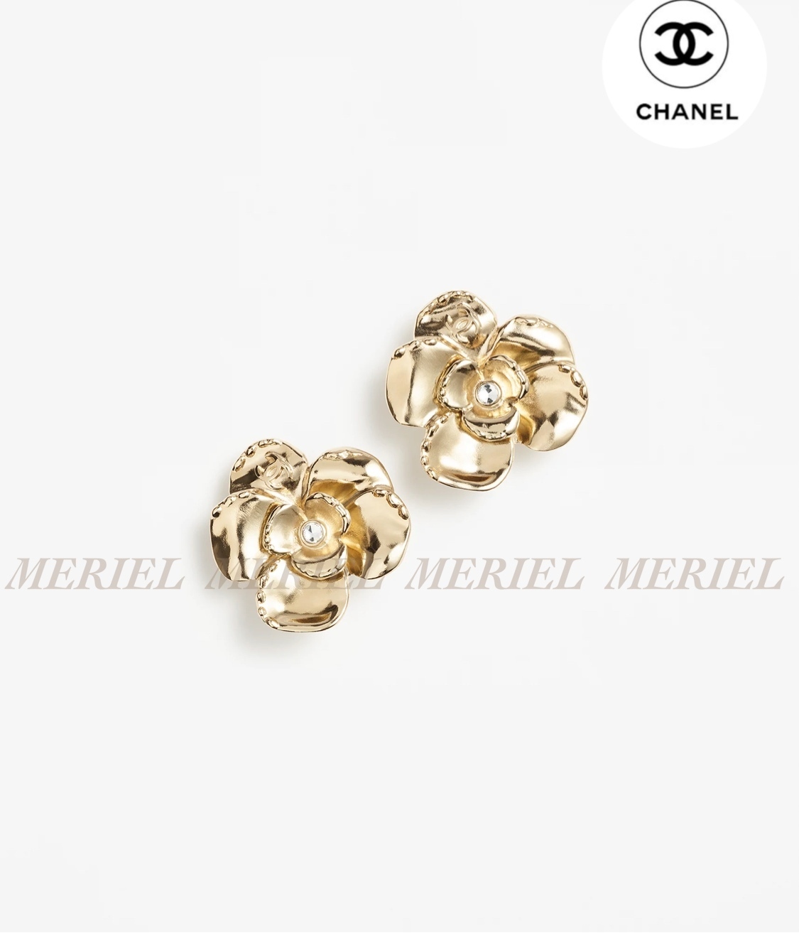 【CHANEL】イヤリング カメリア・ロゴが可愛い