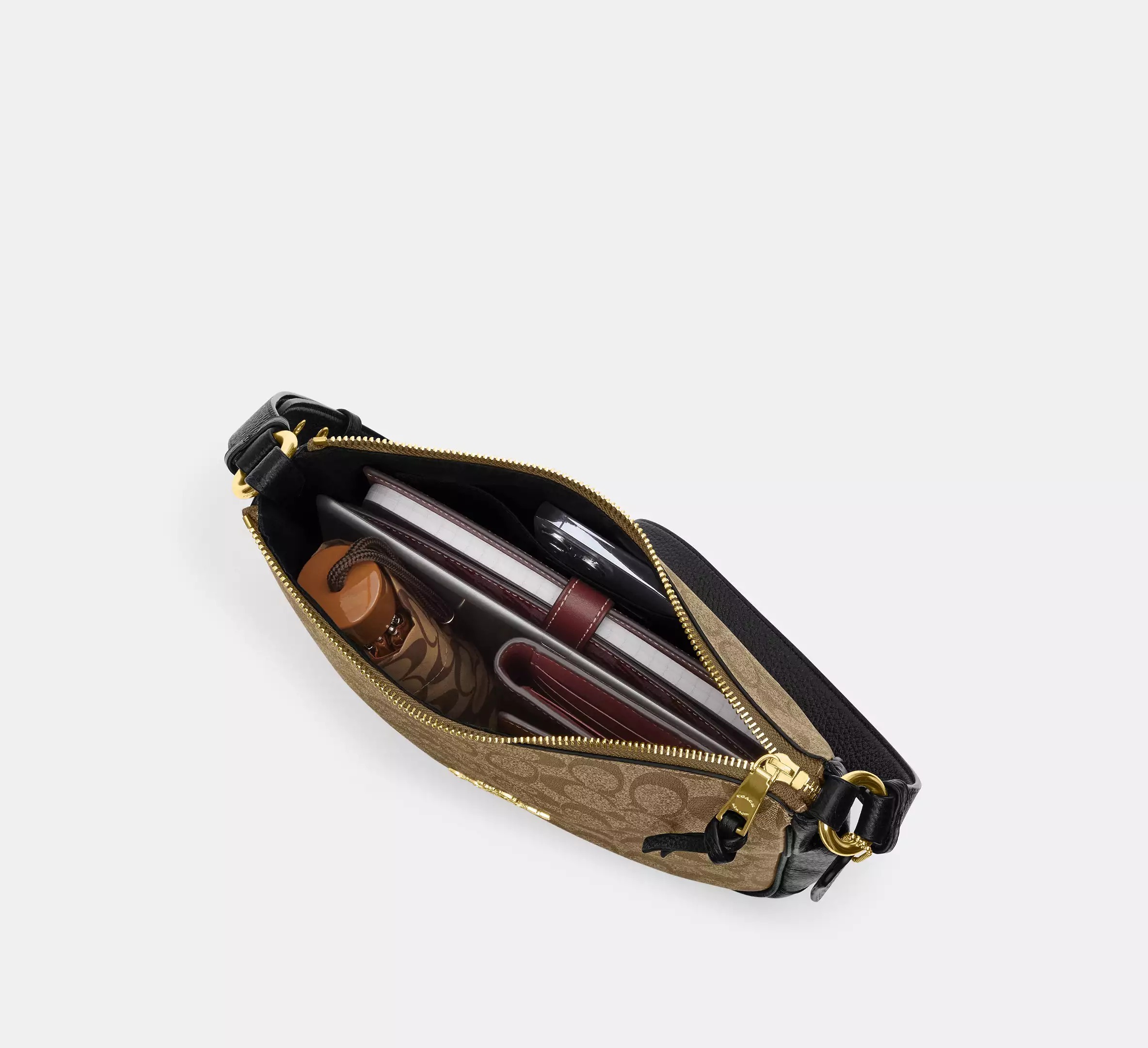 現行/極美品 COACH コーチ エリー ファイルバッグ グレージュ