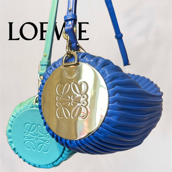 珍品♪【関税込】LOEWE ブレスレットポーチ プリーツナパ