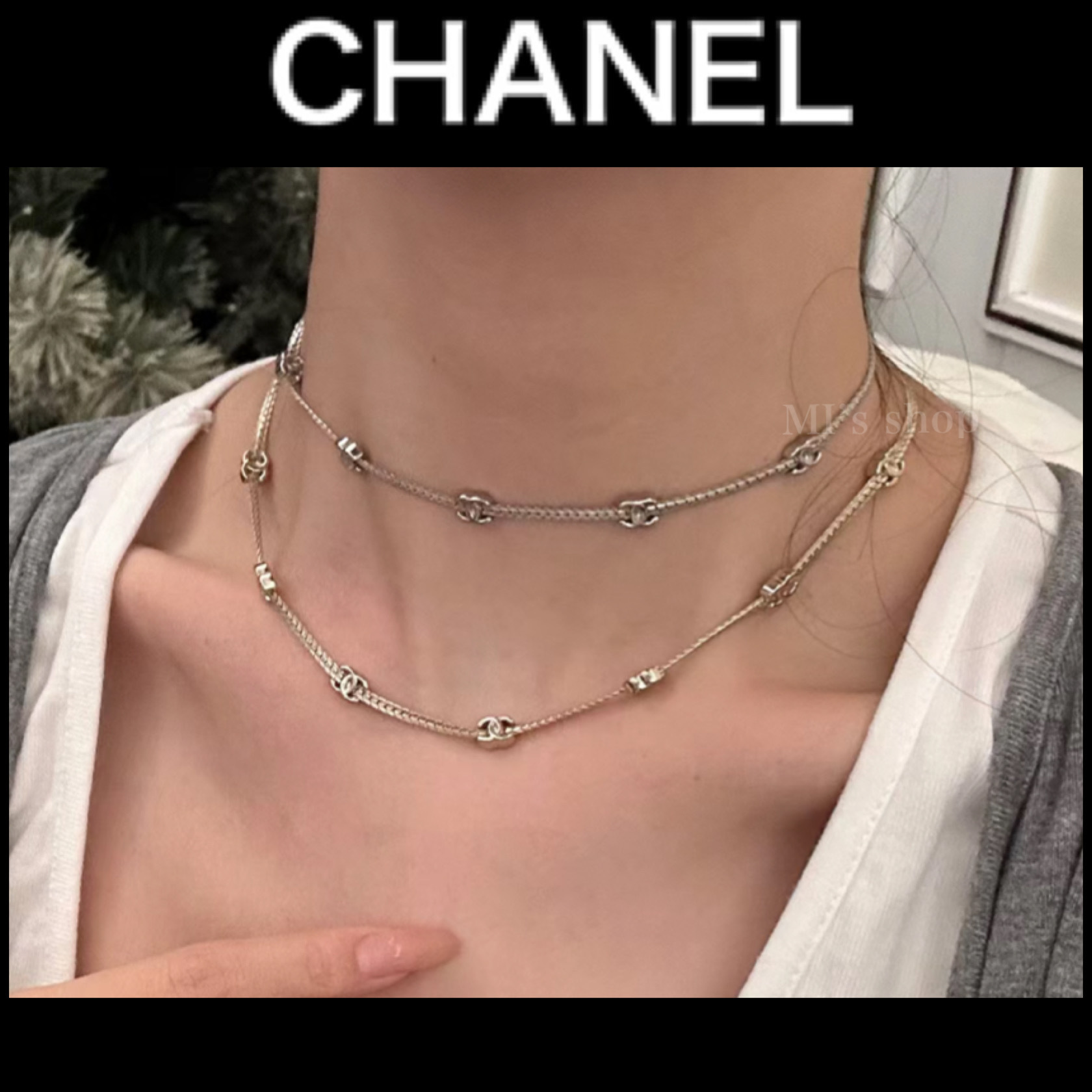 【24B/ミニロゴが可愛い♪】CHANEL チョーカー