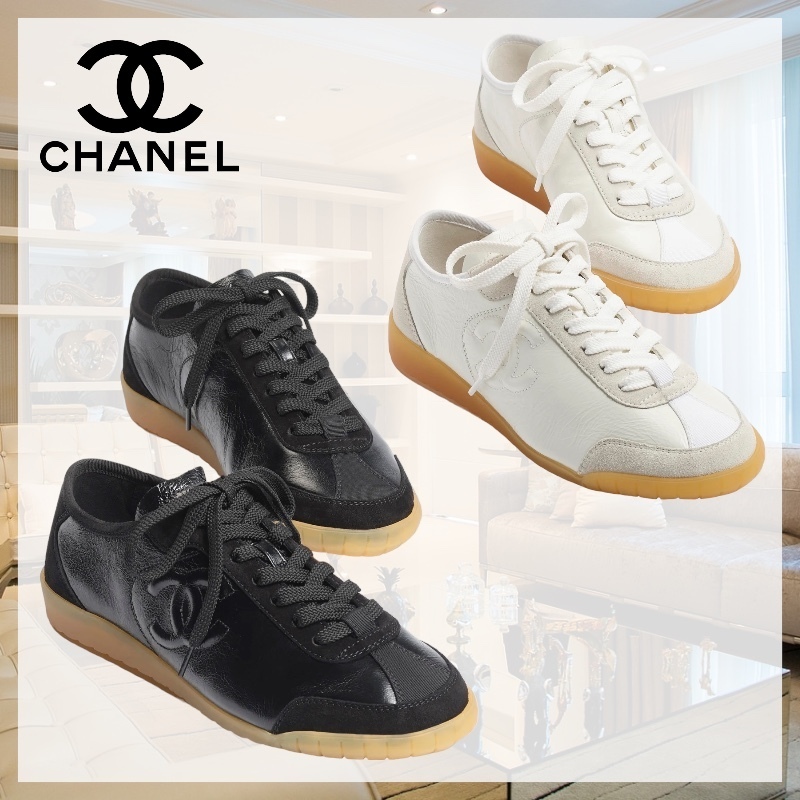 【シンプルでおしゃれ】CHANEL CCロゴ スニーカー