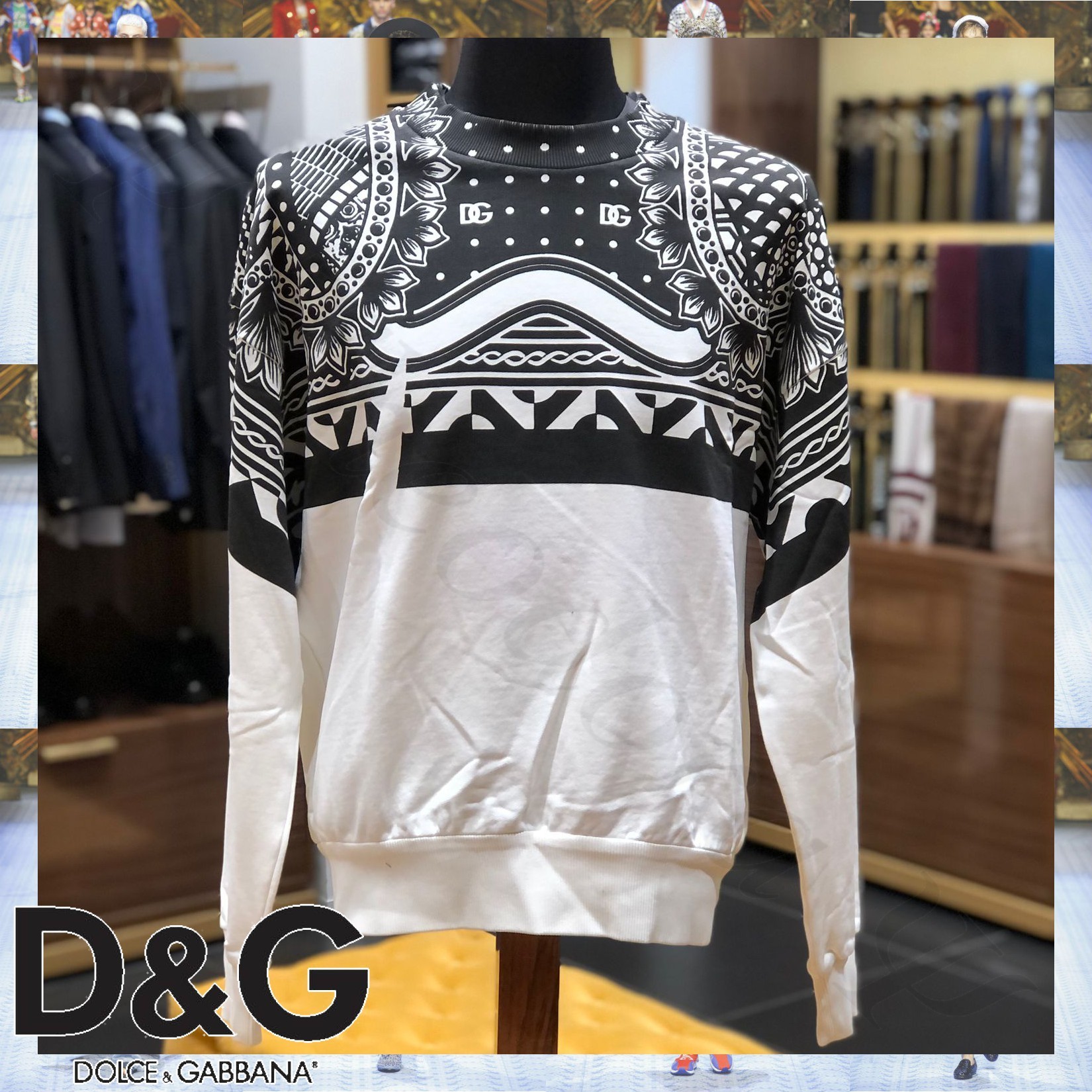 Dolce & Gabbana バンダナプリント スウェットシャツ