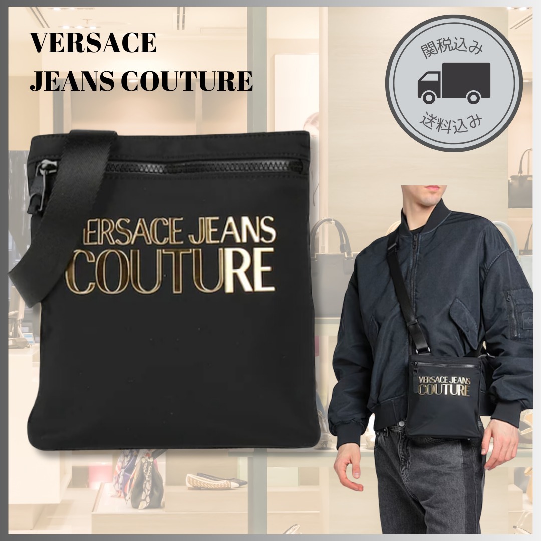 【VERSACE JEANS COUTURE】 ブランドロゴクロスボディバッグ