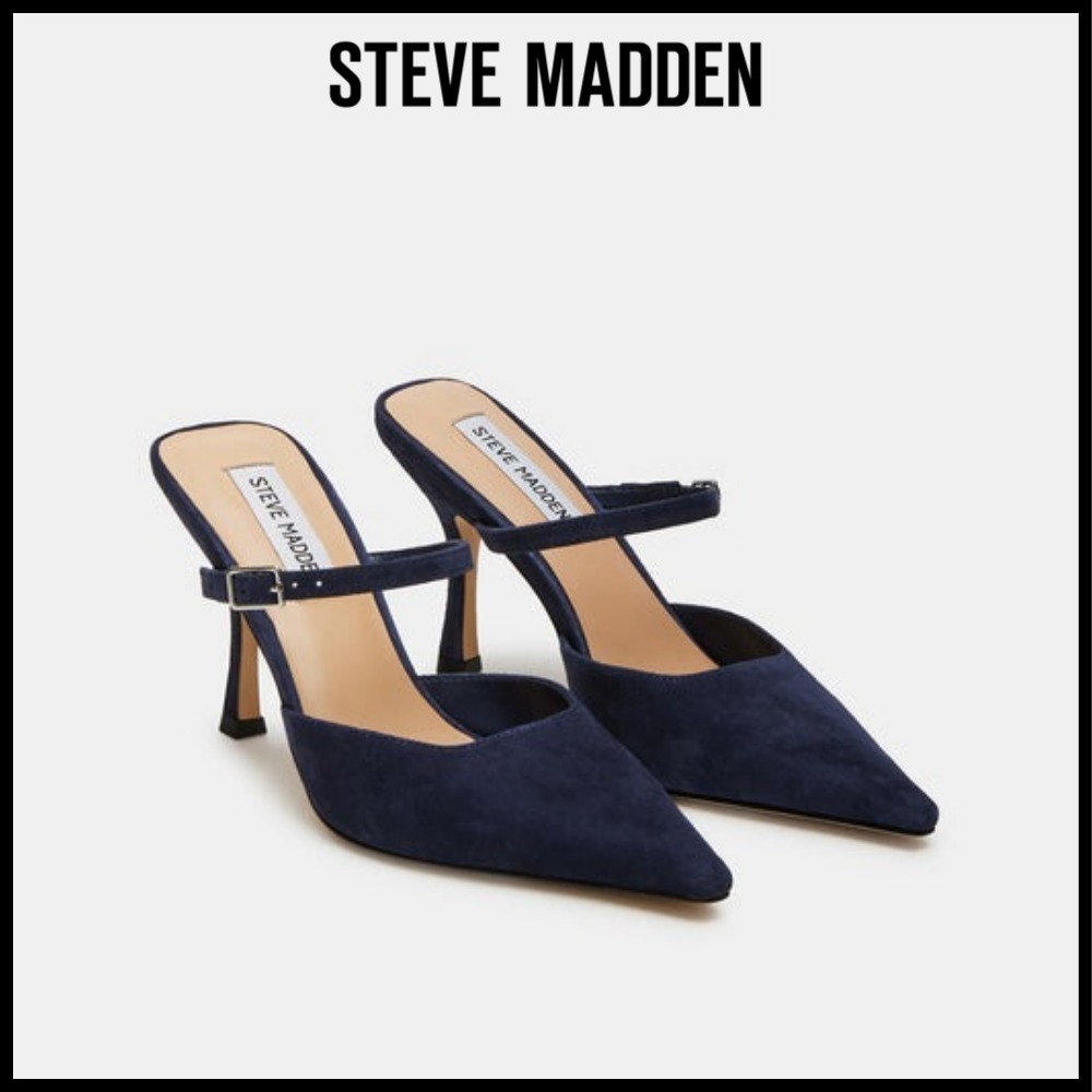★Steve Madden★新作★大人気★BRECKI NAVY SUEDE★サンダル