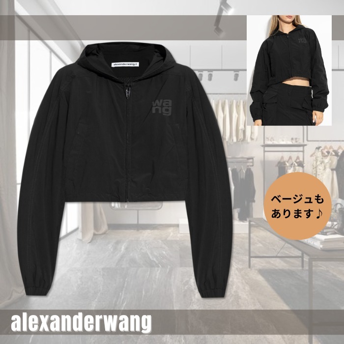 新作【alexanderwang】フード付きクロップジャケット 旅行にも♪