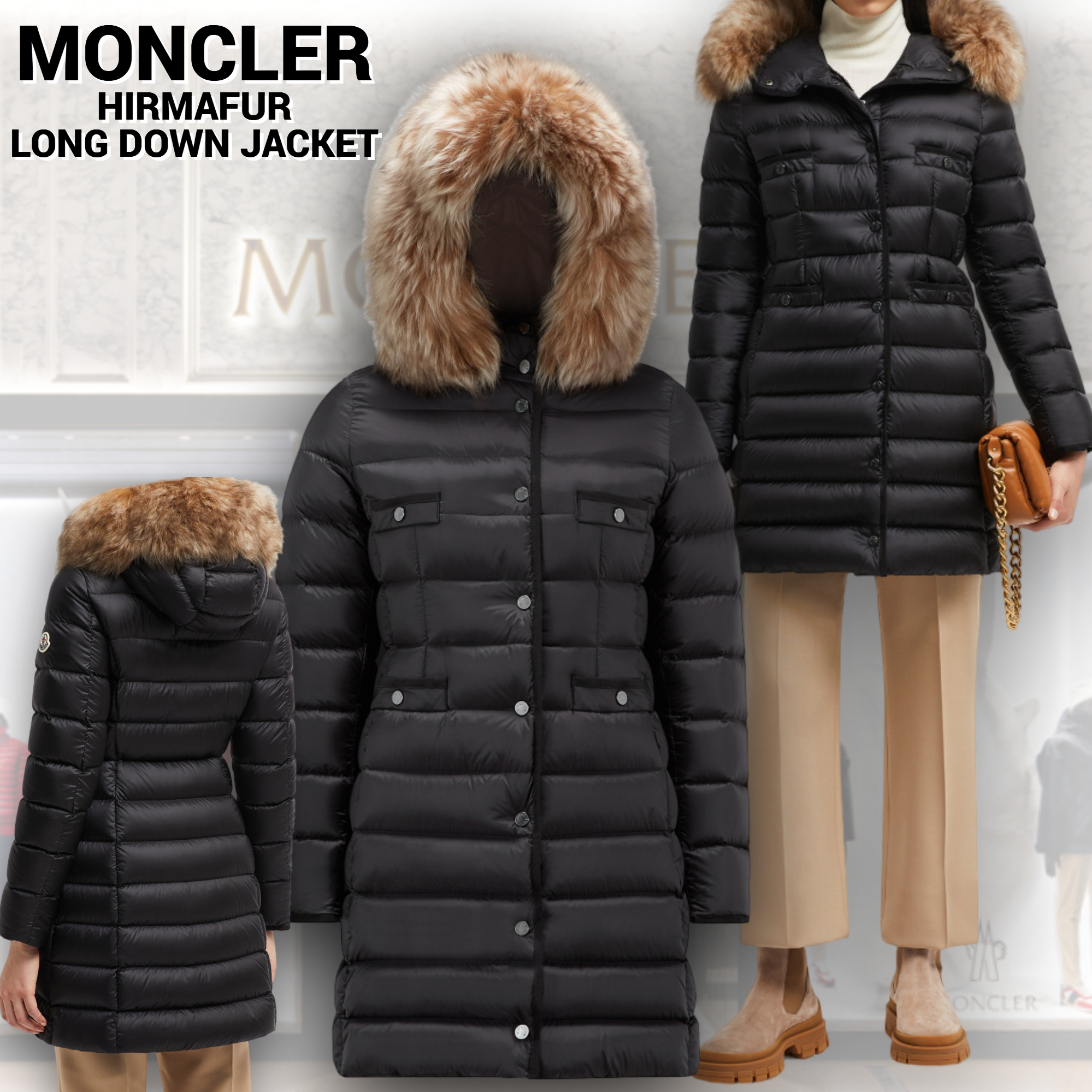 直営店買付【MONCLER】HIRMAFUR ダウンジャケット シープスキン