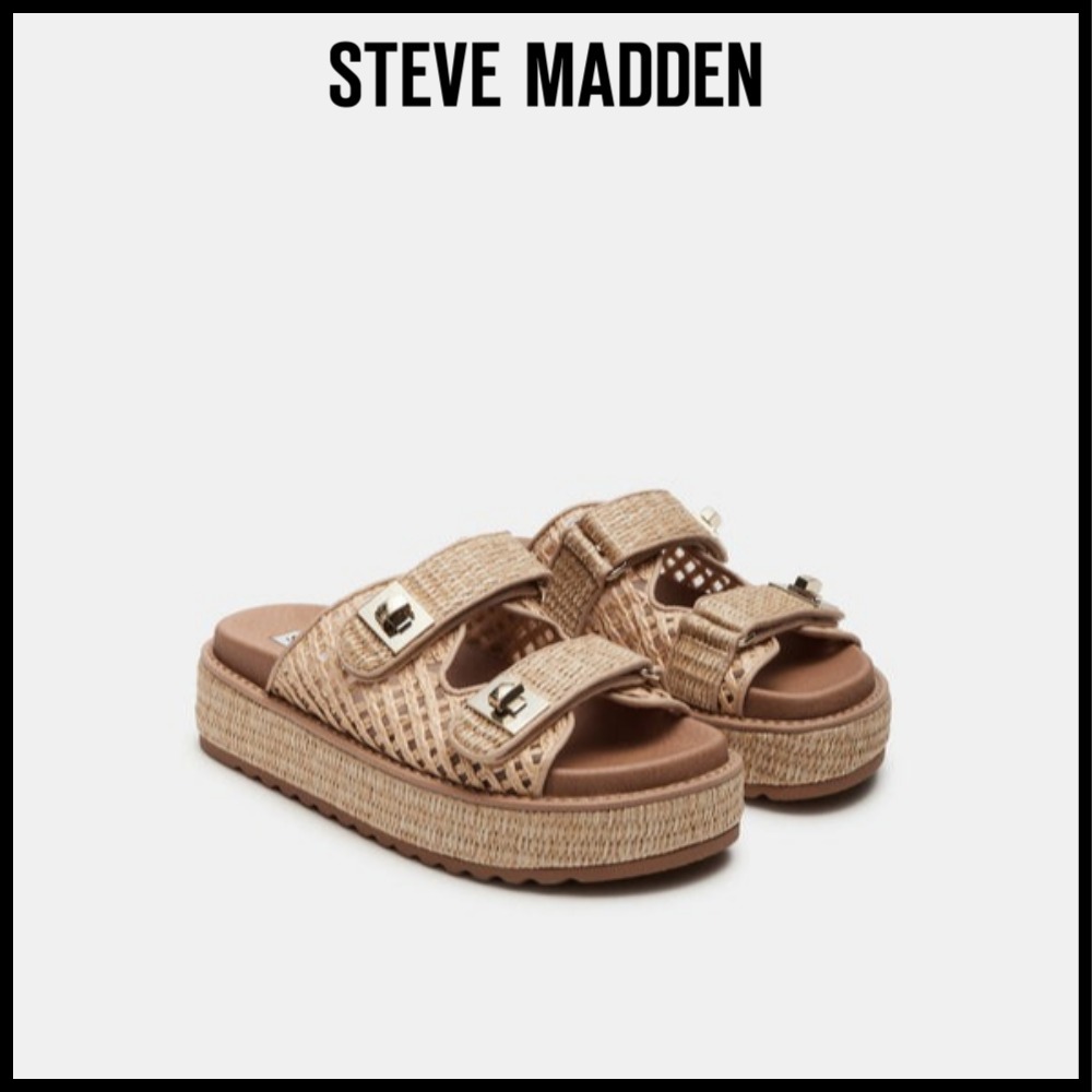 ★Steve Madden★新作★大人気★BIGSCHMONA NATURAL★サンダル