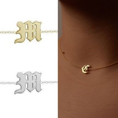 【THE M】SINGLE LETTER CHOKERネックレス