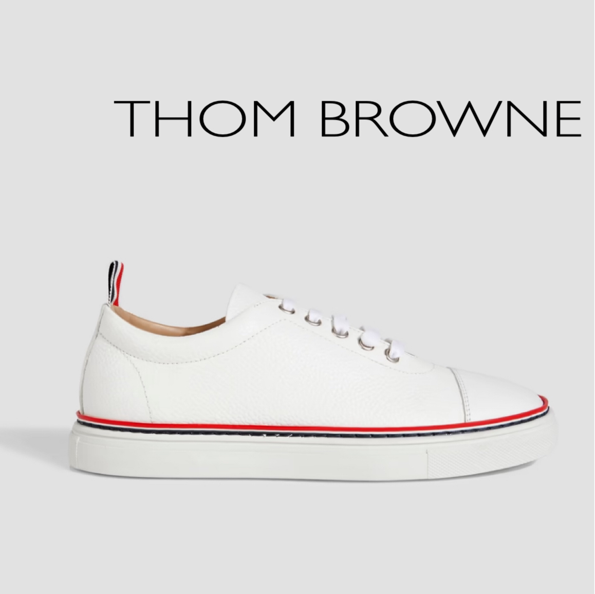 レザー★プルストラップ★スニーカー★ THOM BROWNE