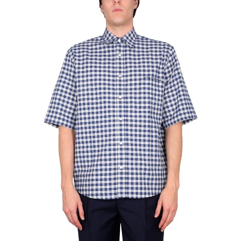Tシャツ・カットソー Acne Studios SS23 SHIRT WITH LOGO EMBROIDERY (BB0489 AF2)