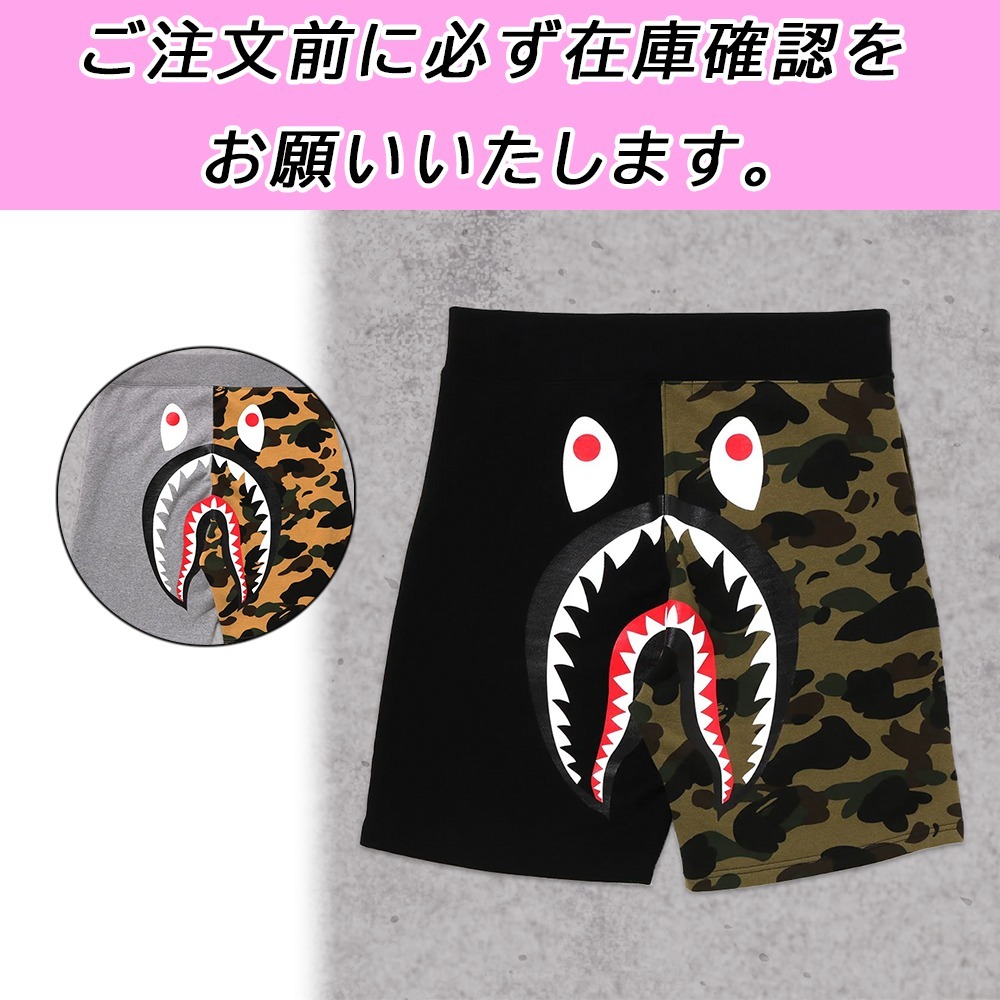 国内配送★A BATHING APE★1ST CAMO BACK SHARK SWEAT SHORTS M