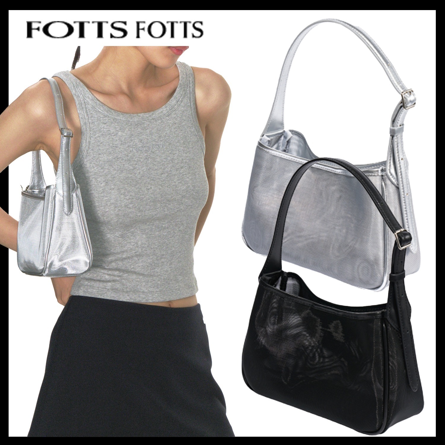【fotts fotts】MESH BAG / MINI /韓国人気バッグ/追跡付