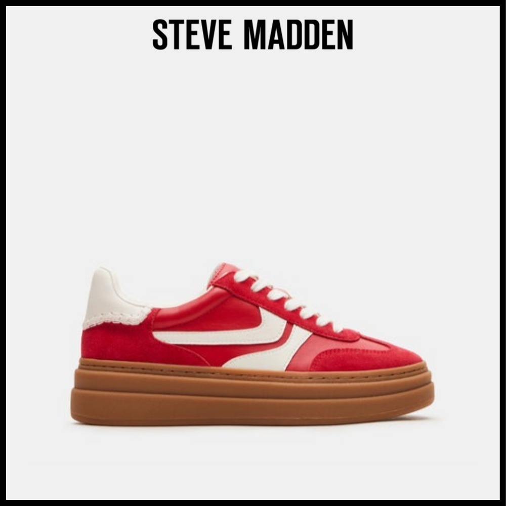 ★Steve Madden★新作★大人気★DODGE RED MULTI★スニーカー
