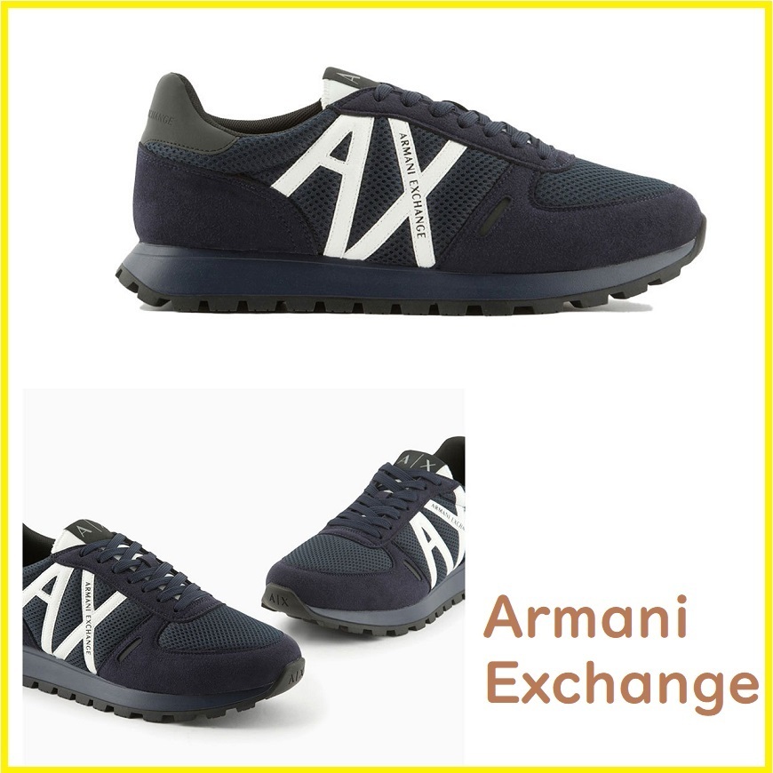 A/X Armani Exchange★AXロゴ☆ネイビー☆スニーカー