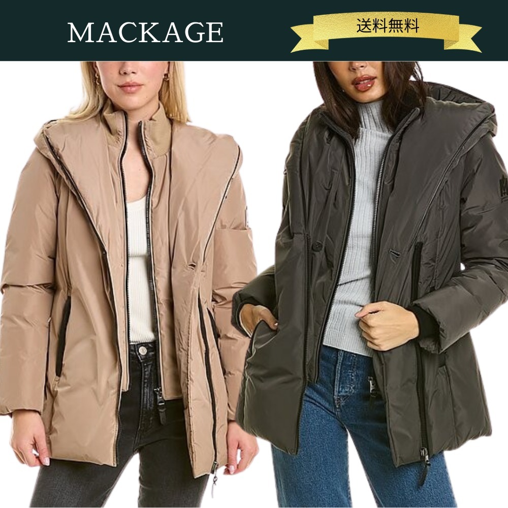 【送料込】MACKAGE アダリ レザートリム ダウンコート
