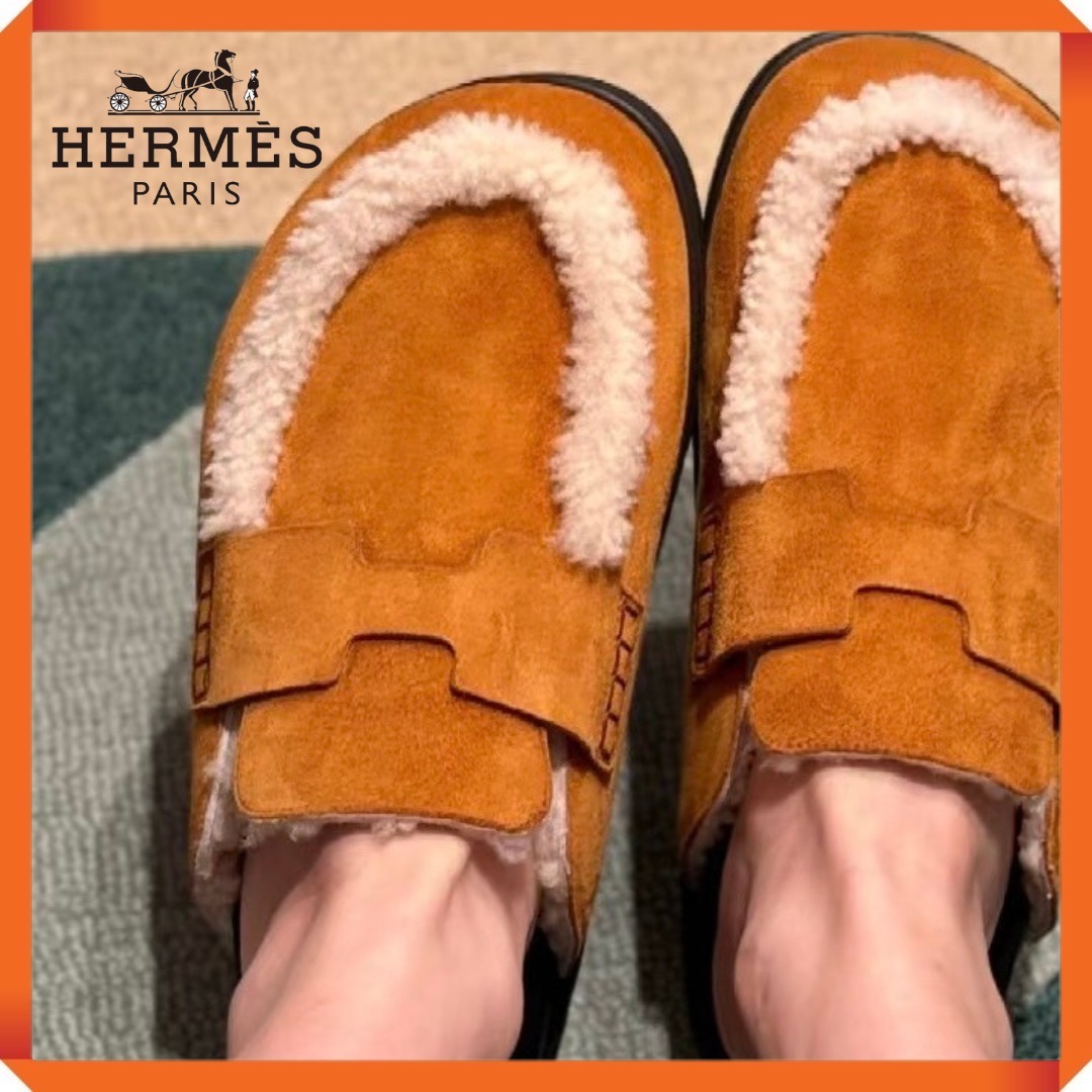 【ふわふわムートン♪】HERMES サンダル《ゴーラバ》