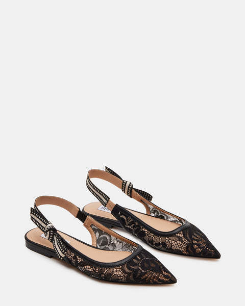 ★Steve Madden★新作★大人気★OLSEN BLACK LACE★フラット Amazon.com | Steve Madden Women's Olsen Flat, Black, 9 | Flats