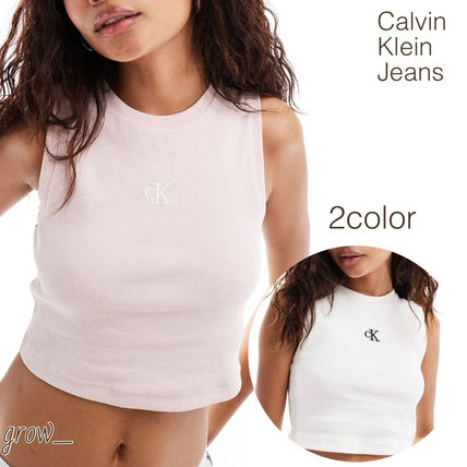 2024新入荷 ホワイト（白）系 Calvin Klein(カルバンクライン) タンクトップ トップス
