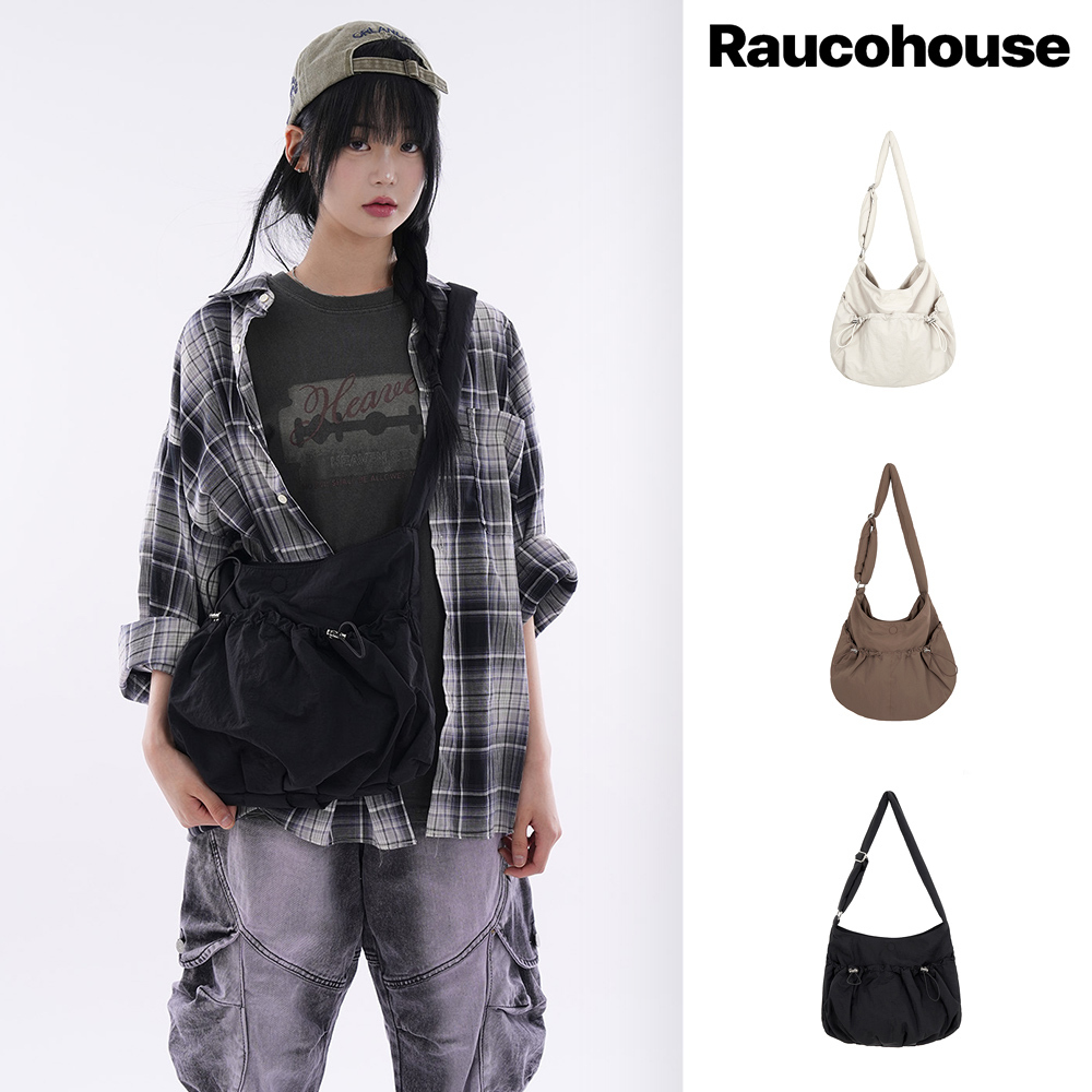 【Raucohouse】Double string pocket shoulder cross bag