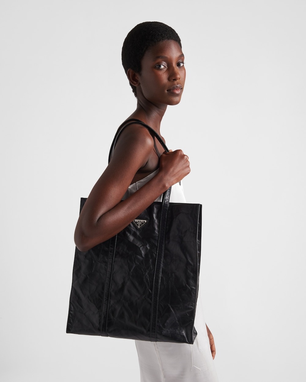 トートバッグ PRADA | RUNWAY Medium antique nappa leather tote bag 1BG587
