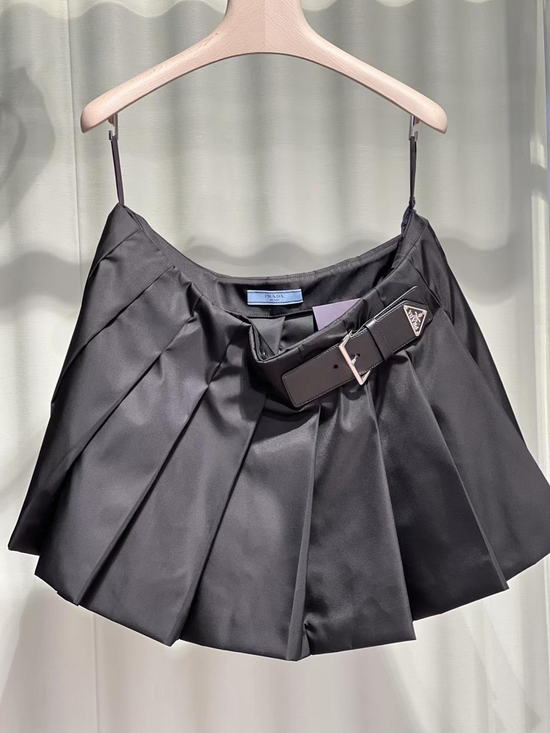 ミニスカート PRADA | Pleated Re-Nylon miniskirt 21H922_1WQ8_F0002_S_222