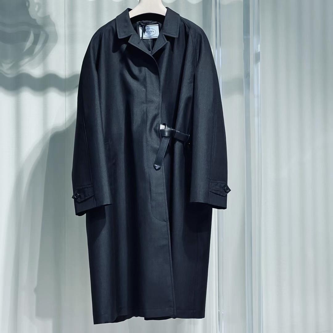 コート PRADA | Single-breasted kid mohair coat