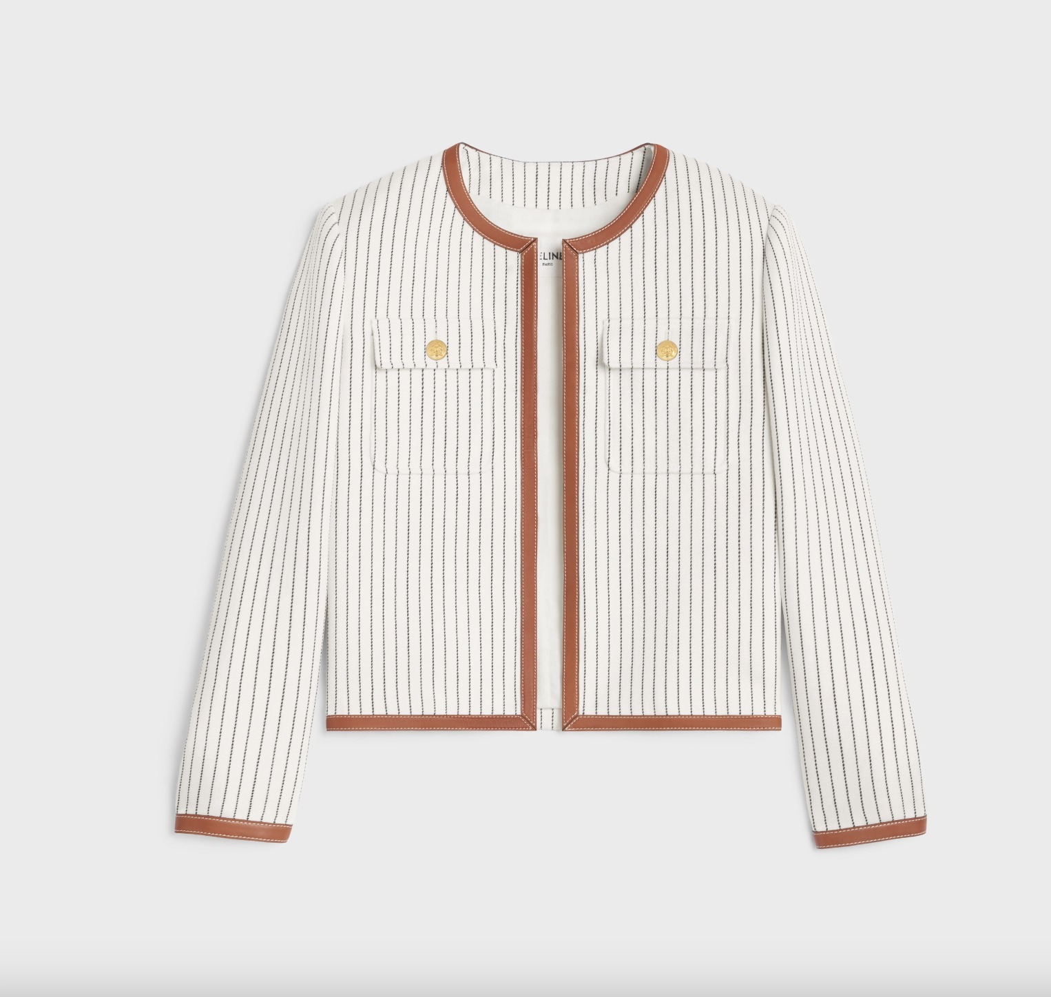 ジャケット CELINE | CHELSEA JACKET IN STRIPED WOOL  2V86S957W.01KC