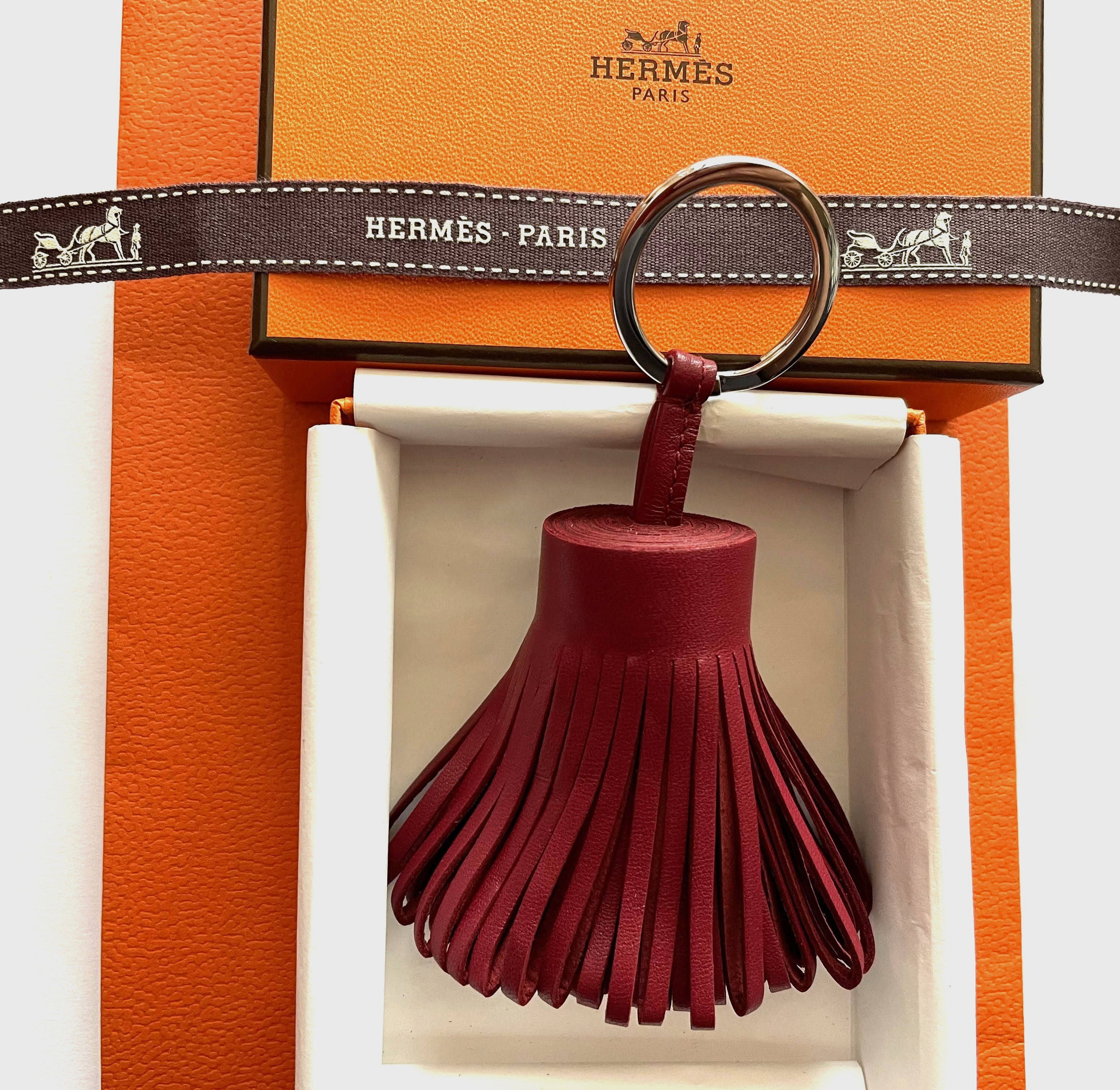 Hermes Carmen キーリング rouge grenat