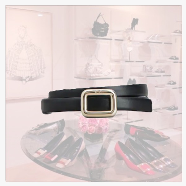[Roger Vivier]レザーのViv' Choc ベルト