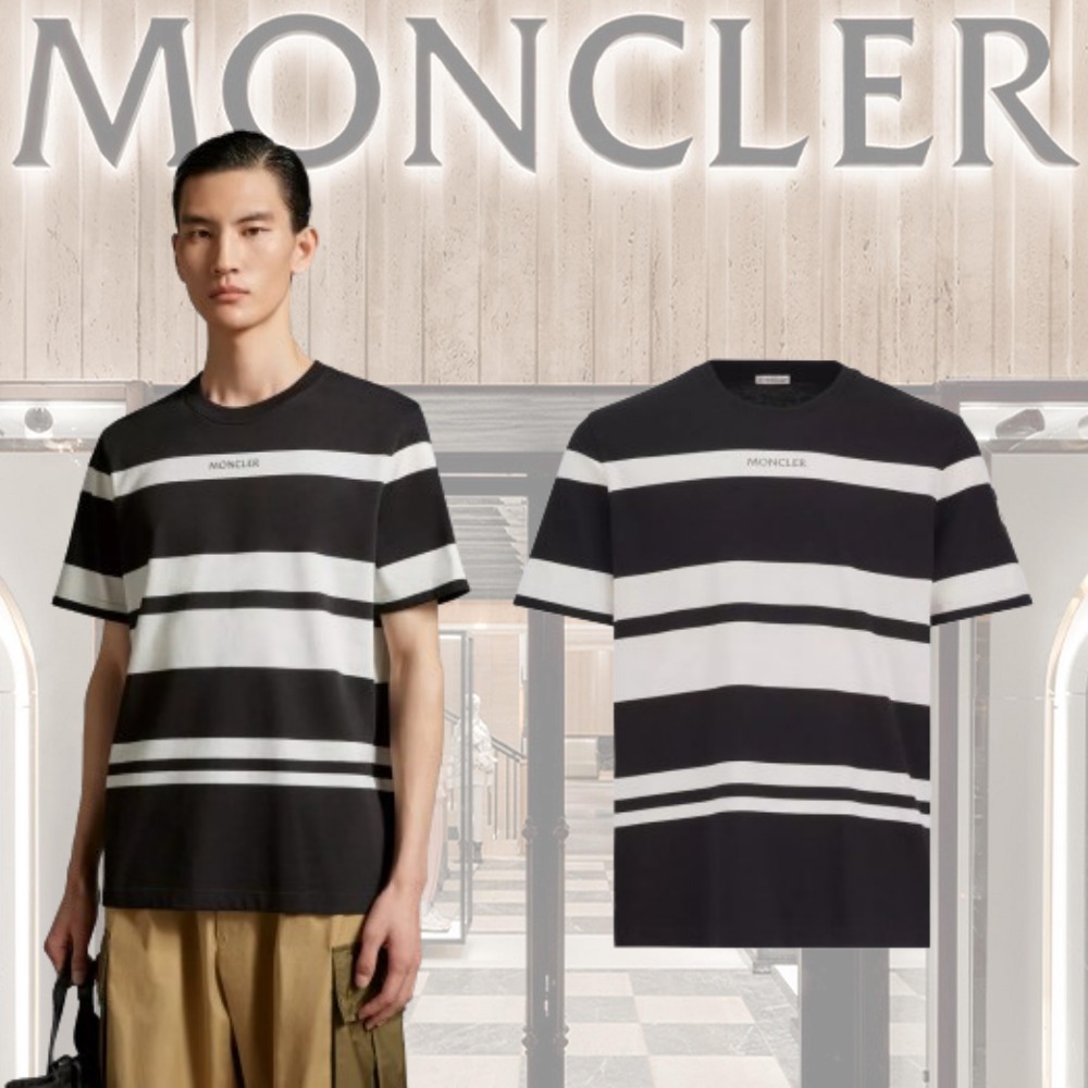 ★【MONCLER】メンズ★T-SHIRT A RIGHE★ ストライプ Tシャツ