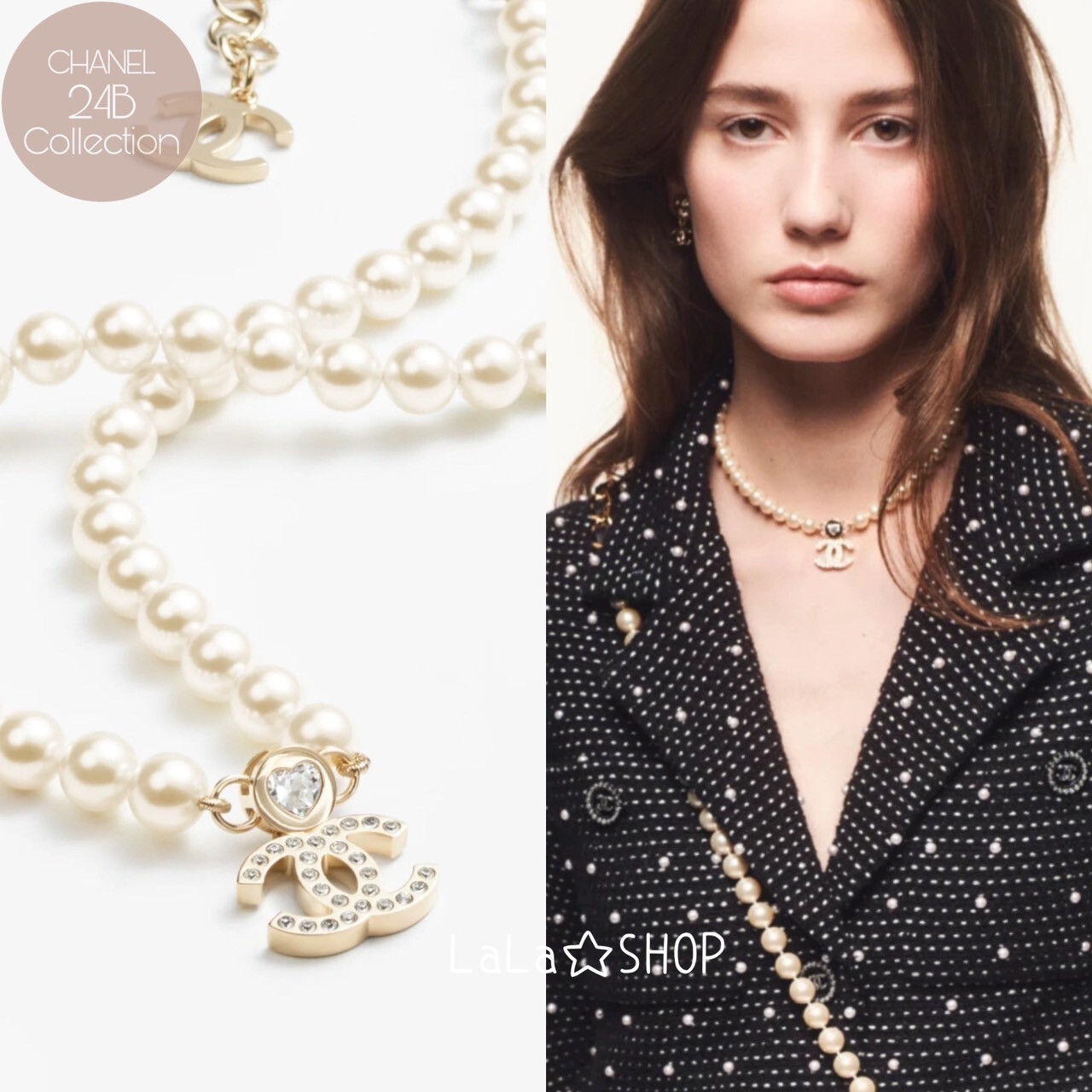 【パールデザインがキュート】CHANEL ネックレス