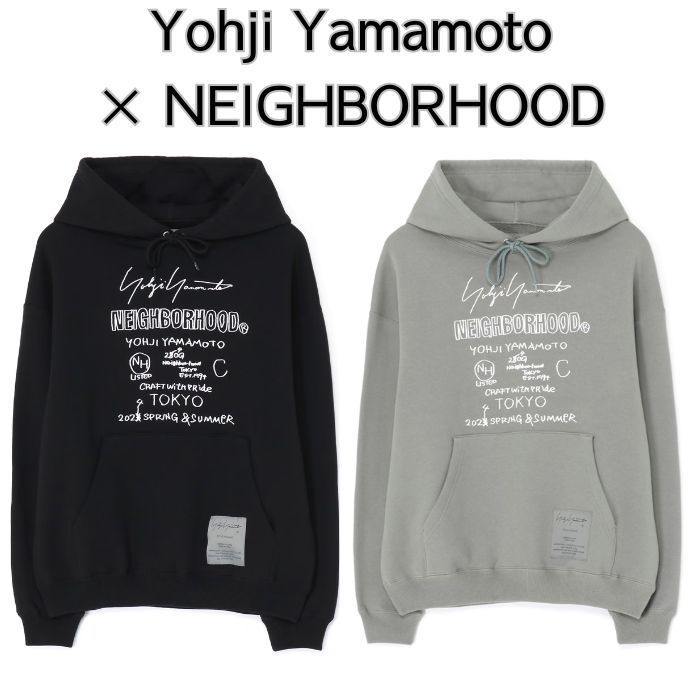 Yohji Yamamoto x NEIGHBORHOOD コラボ ロゴ コットン フーディ