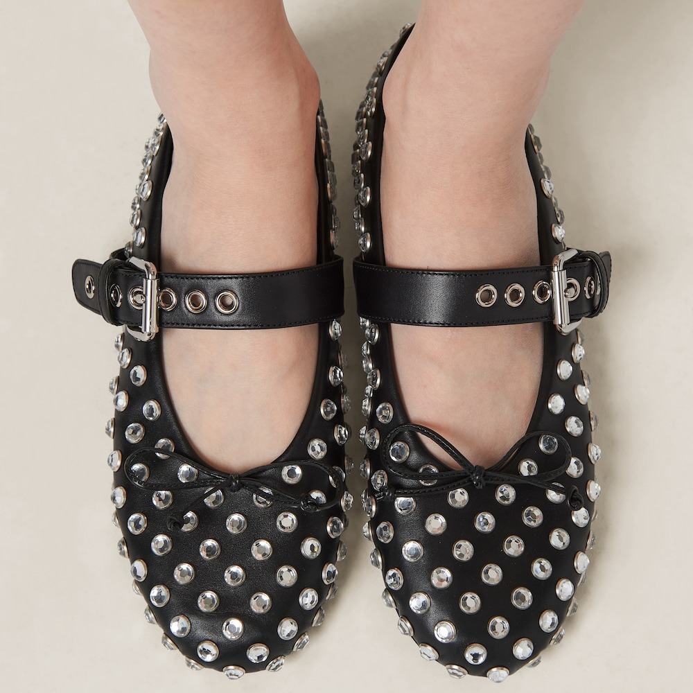 バレエシューズ MiuMiu | Leather ballerinas 5F212E_070_F0002_F_005