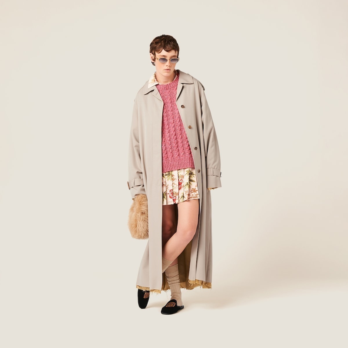 トレンチコート MiuMiu | Single-breasted gabardine coat