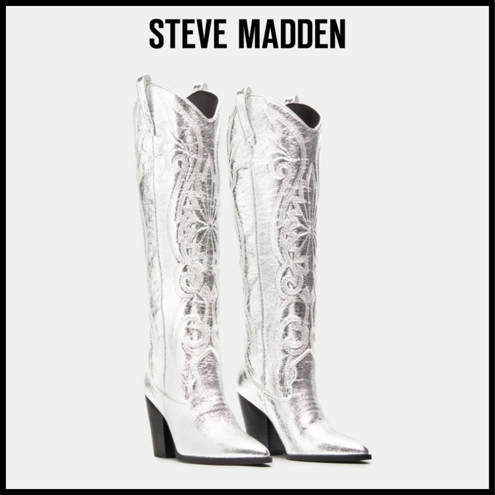 ★Steve Madden★新作★大人気★LASSO SILVER★ブーツ