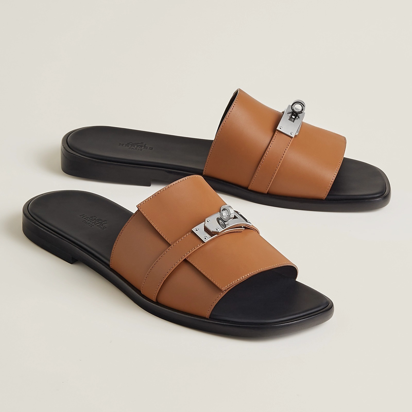 サンダル HERMES | Gabriel sandal Kelly buckle Naturel H231739ZH04420