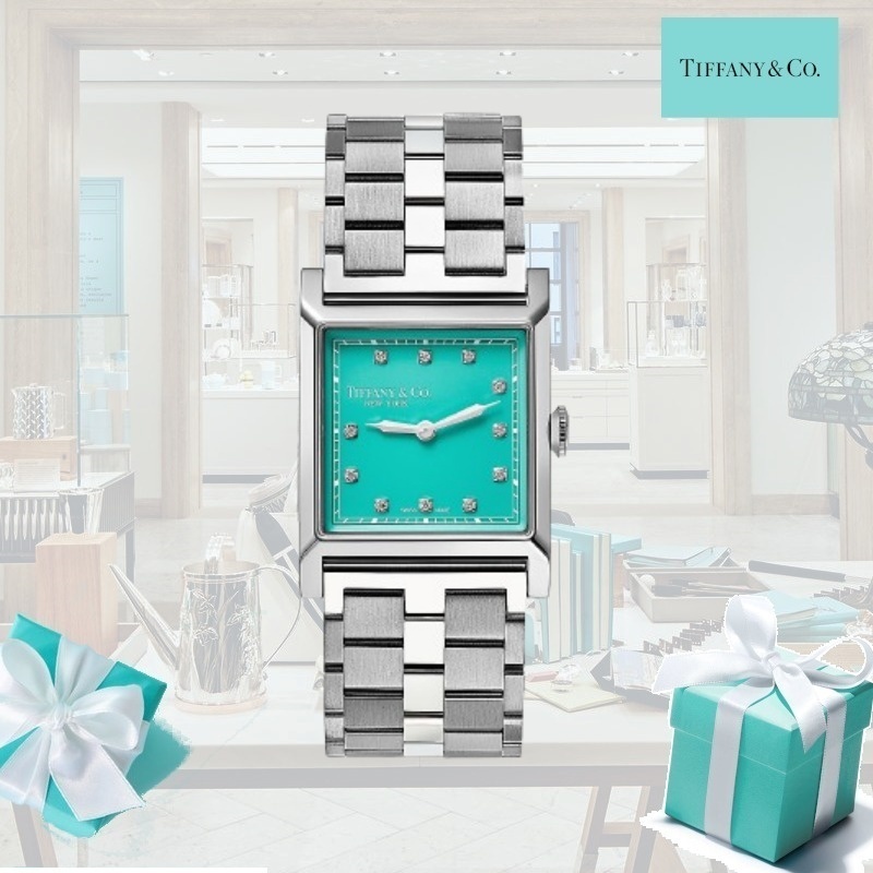 ＊24年新作＊ Tiffany ブルー 27 mm ユニオン スクエア ウォッチ
