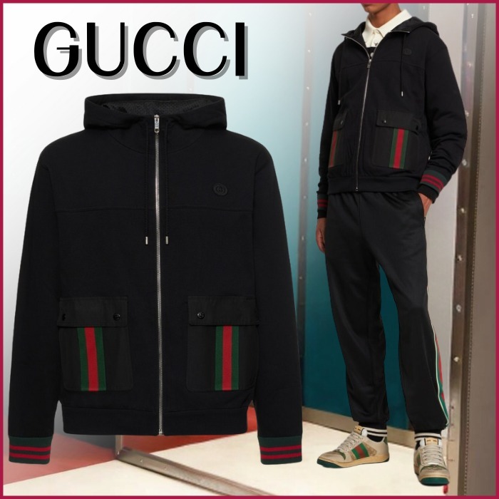 《洗練された逸品》【GUCCI】ウェブディテール スウェットシャツ