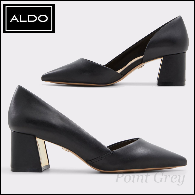 ALDO☆ 輝くメタリックヒール・本革レザーパンプス